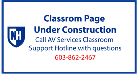Under Construction page. For support call 603-862-2467
