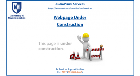 Webpage in under construction message