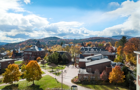 A photo of Plymouth State University in Fall