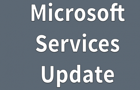 Image that reads Microsoft Services Update