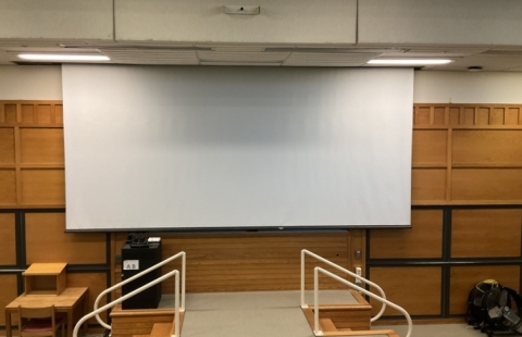 Cole Hall 219 auditorium screen