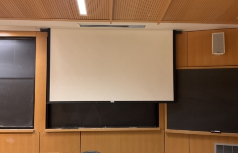 DeMeritt 240 lecture hall screen
