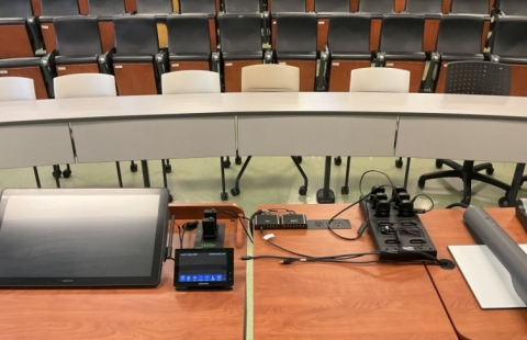 Horton 210 Lecture Hall podium