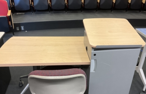 Kingsbury N101 auditorium desk