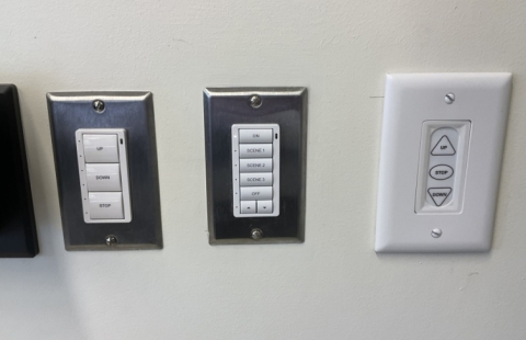 McConnell 110 classroom wall switches