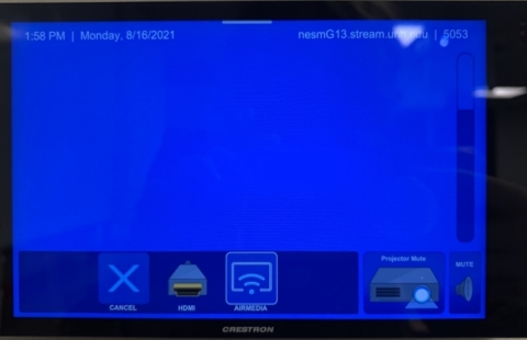 UNH Nesmith G13 classroom touch panel