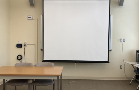 Pettee 109 classroom screen