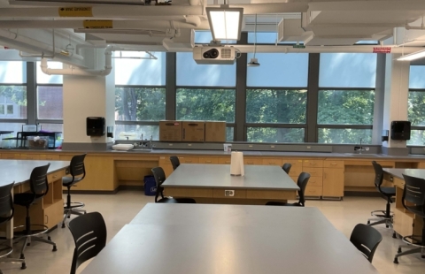 Spaulding Life Science lab room interior