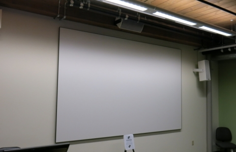 UNH Manchester 456 screening room screen
