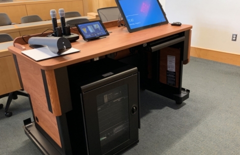 PCBE 235 classroom podium