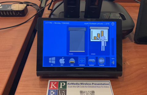Murkland 115 Classroom AV Touch Panel