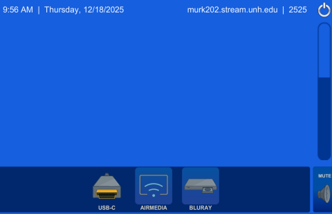 Murkland 202 Classroom Touch Panel Close Up