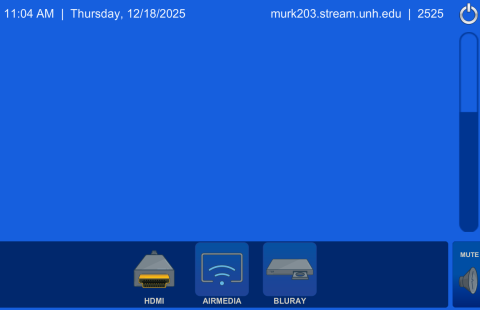 Murkland 203 Classroom AV Touch Panel close up