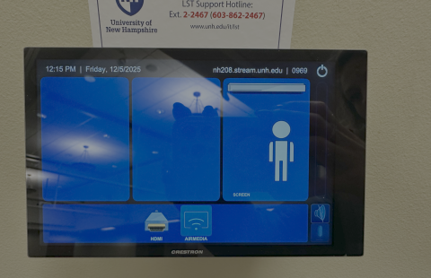 New Hampshire Hall 208 AV Touch Panel