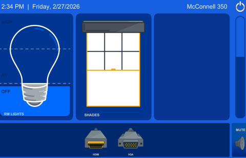 McConnell 350 Classroom Touch Panel Close Up