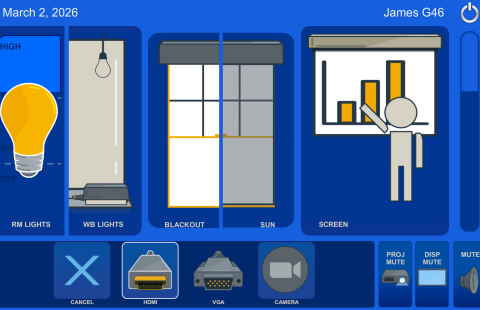 James G46 Classroom AV Touch Panel