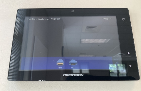 Gregg 110 Classroom AV Touch Panel