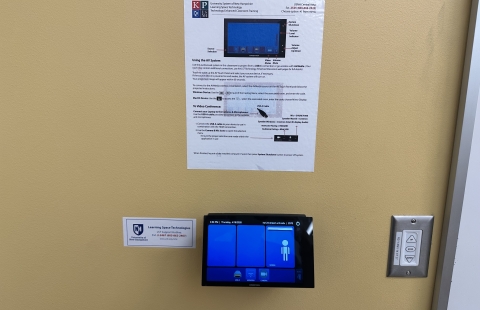 Hamilton Smith 124 Classroom AV Touch Panel
