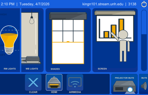 Kingsbury N101 Classroom AV Touch Panel