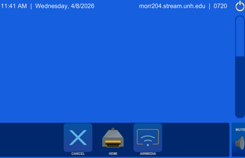 Morrill 204 Classroom AV Touch Panel