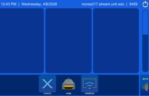 Morse Hall 217 Classroom AV Touch Panel Close Up
