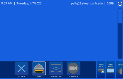 Pettee G02 Classroom AV Touch Panel
