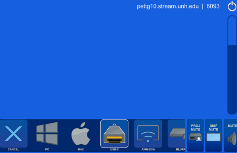 Pettee G10 Classroom AV Touch Panel