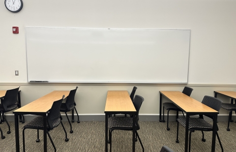 Hamilton Smith 201 Classroom Whiteboard side wall