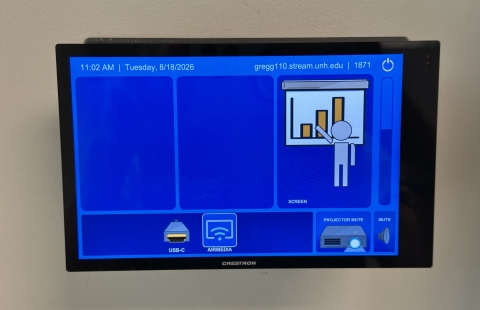 Gregg 110 Classroom AV Touch Panel