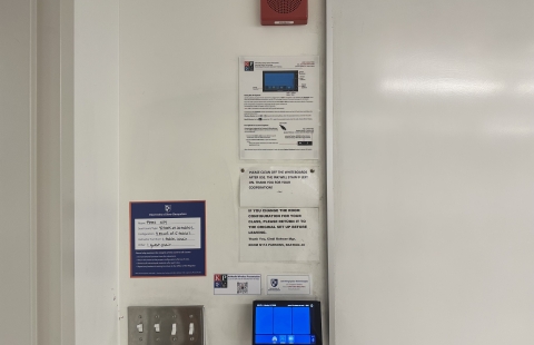 Parsons N114 Classroom AV Touch Panel Area