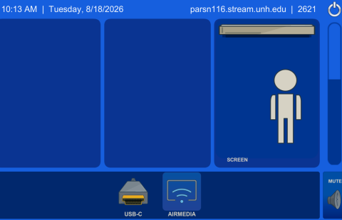 Parsons N116 Classroom AV Touch Panel