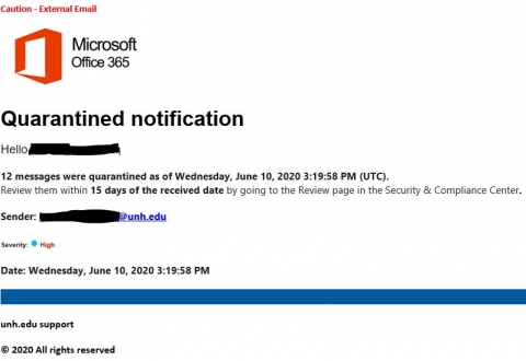 Quarantined phish