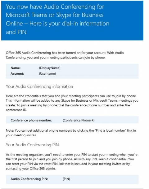 Audio Conferencing