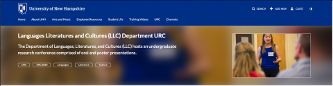 Screenshot of History Department's undergraduate research conference webpage
