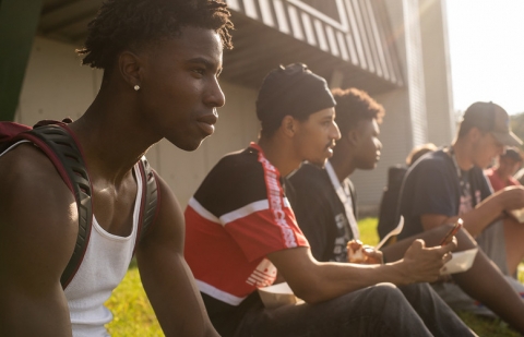students on campus