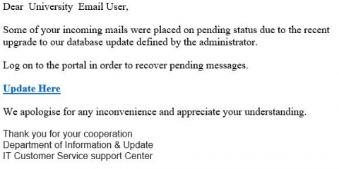 malicious email