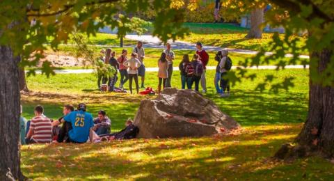unh students on campus